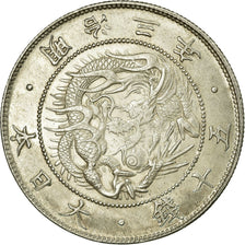Monnaie, Japon, Mutsuhito, 50 Sen, 1870, TTB+, Argent, KM:4