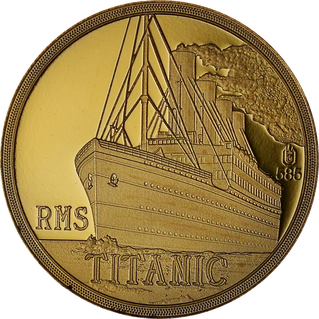 France, Médaille, Titanic, Grand Escalier, Shipping, 2019, FDC, Or