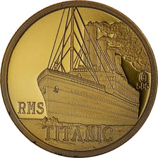France, Médaille, Titanic, Grand Escalier, Shipping, 2019, FDC, Or