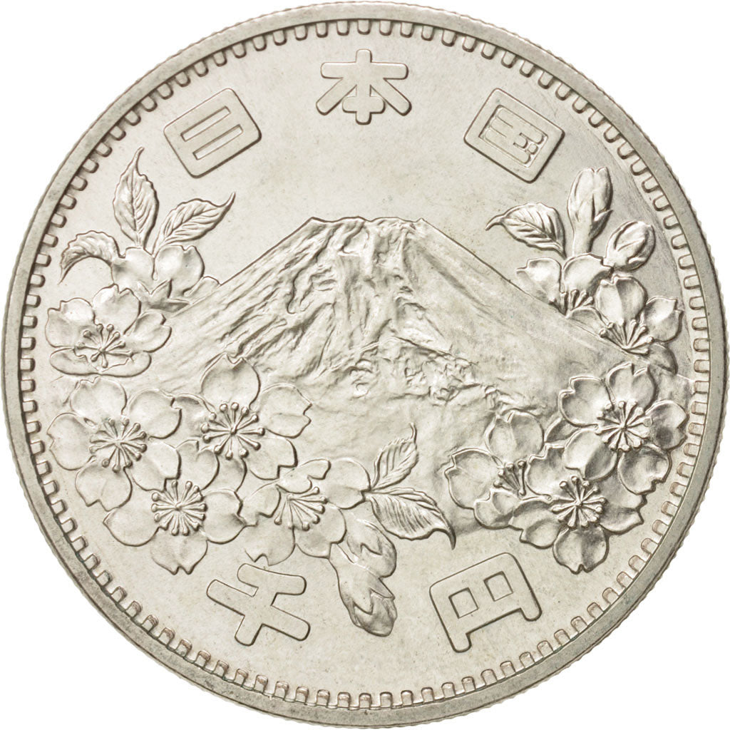 Japan, Hirohito, 1000 Yen, 1964, AU(55-58), Silver, KM:80