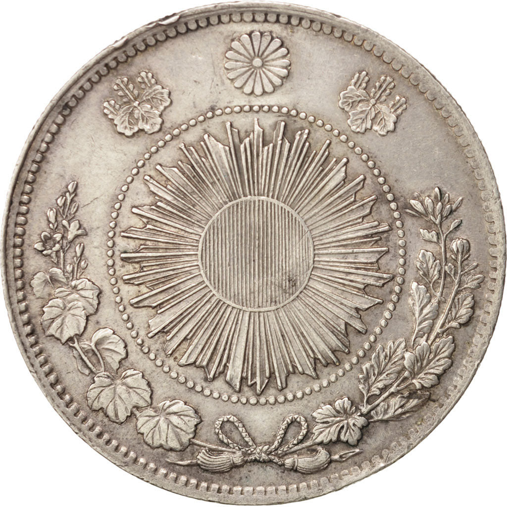 Japan, Mutsuhito, Yen, 1870, AU(50-53), Silver, KM:5.1