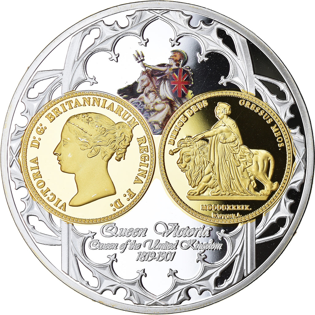 France, Medal, Monarques Européens, Queen Victoria, History, MS(65-70), Silver