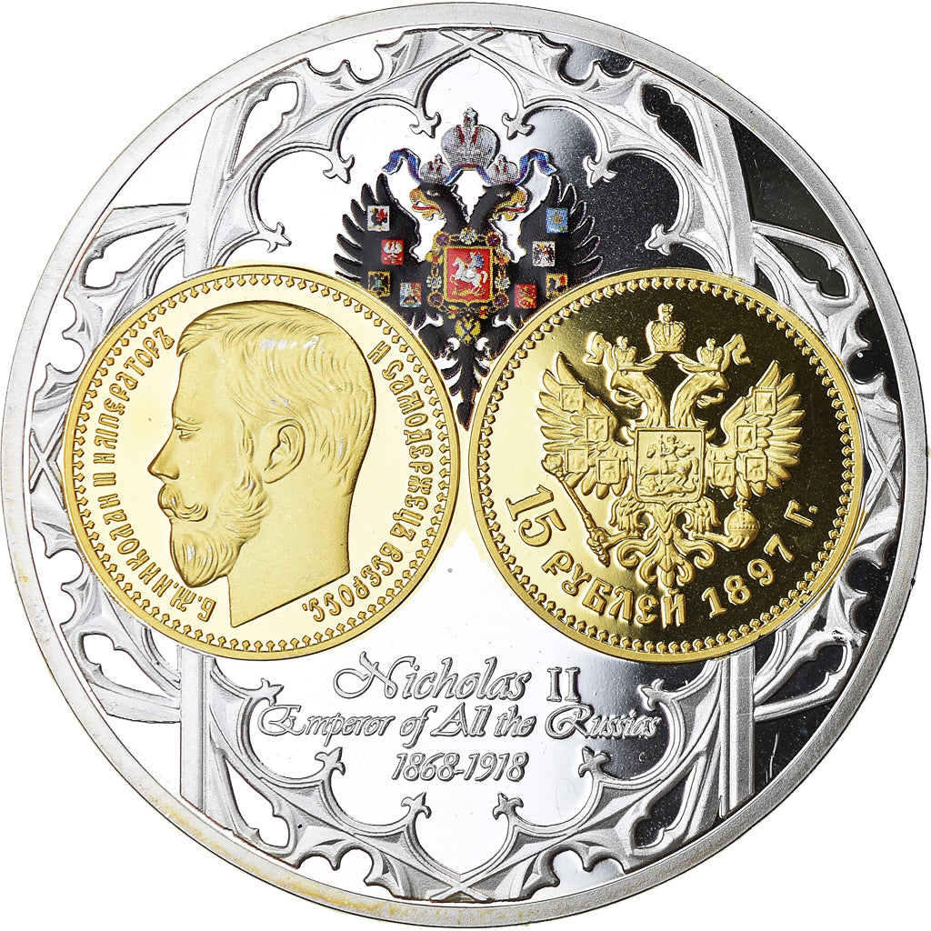 France, Medal, Monarques Européens, Nicholas II, History, MS(65-70), Silver