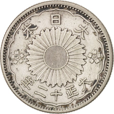 Giappone, Yoshihito, 50 Sen, 1923, BB, Argento, KM:46