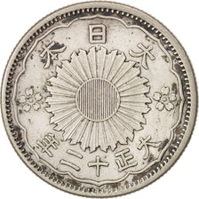 Japan, Yoshihito, 50 Sen, 1923, EF(40-45), Silver, KM:46