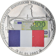 Frankreich, Medaille, Monnaie Européenne, Billet de 100 Euro, Politics, 2002