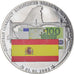 Spagna, medaglia, Monnaie Européenne, Billet de 100 Euro, Politics, 2002, SPL-