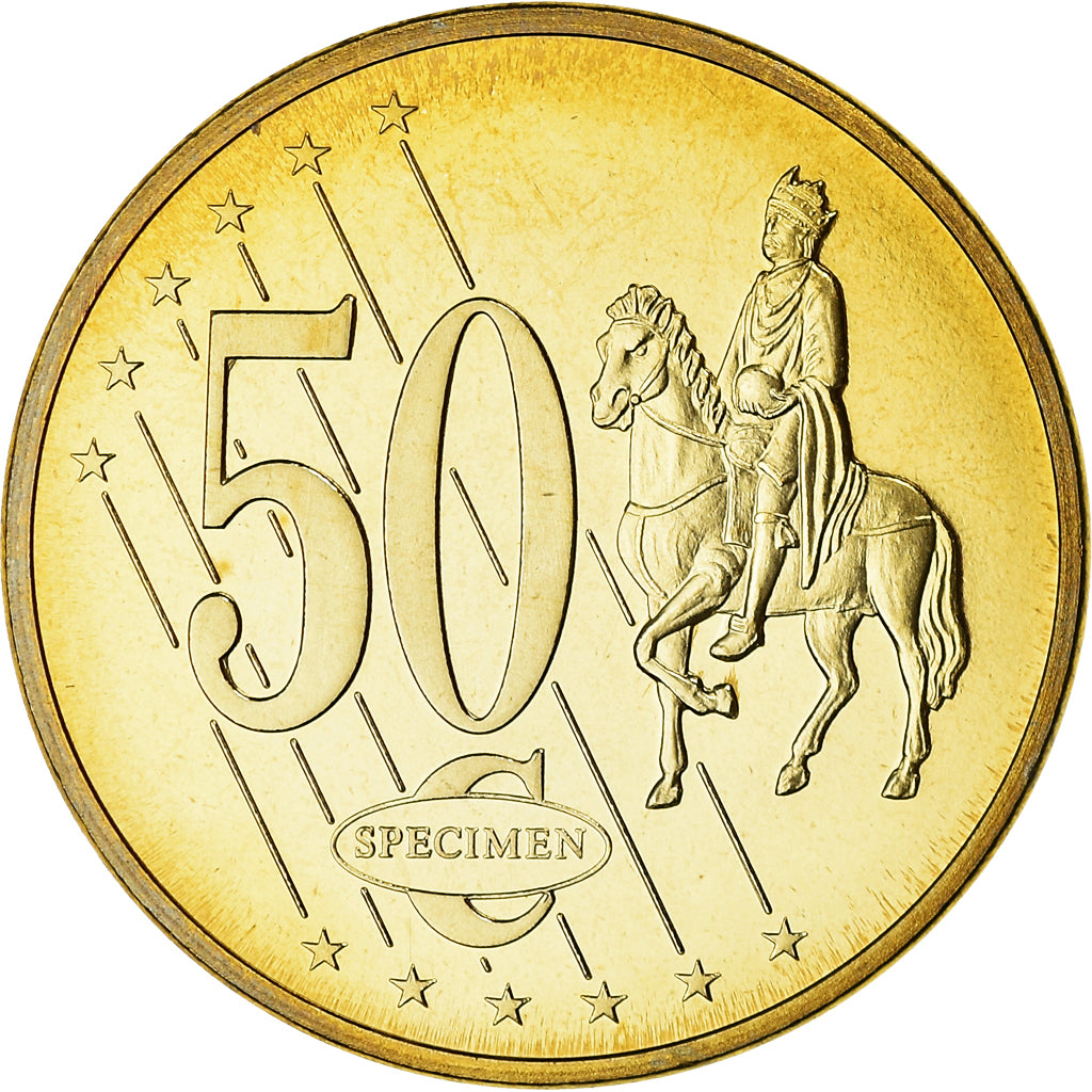 Slovenia, 50 Euro Cent, Essai-Trial, 2003, MS(64), Brass