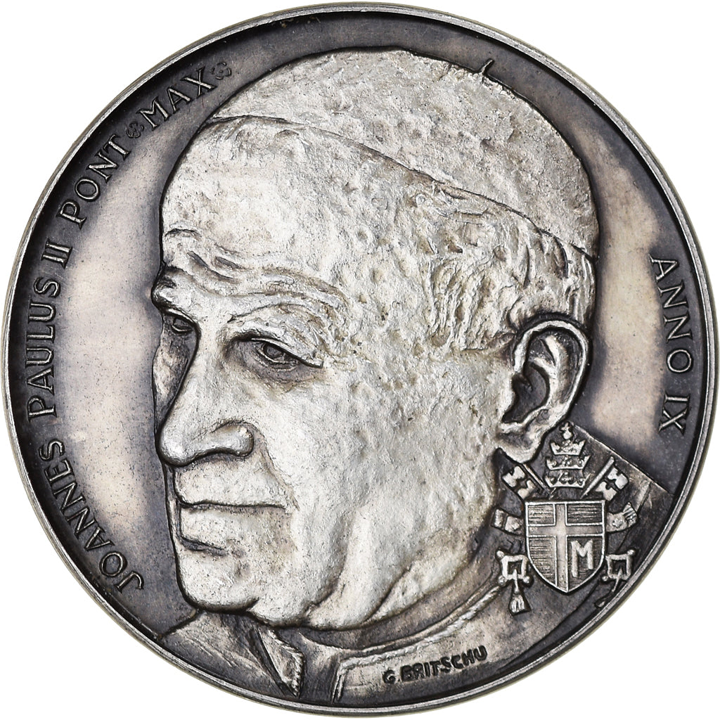 Francia, medaglia, Visite de Jean-Paul II à Strasbourg, Religions & beliefs
