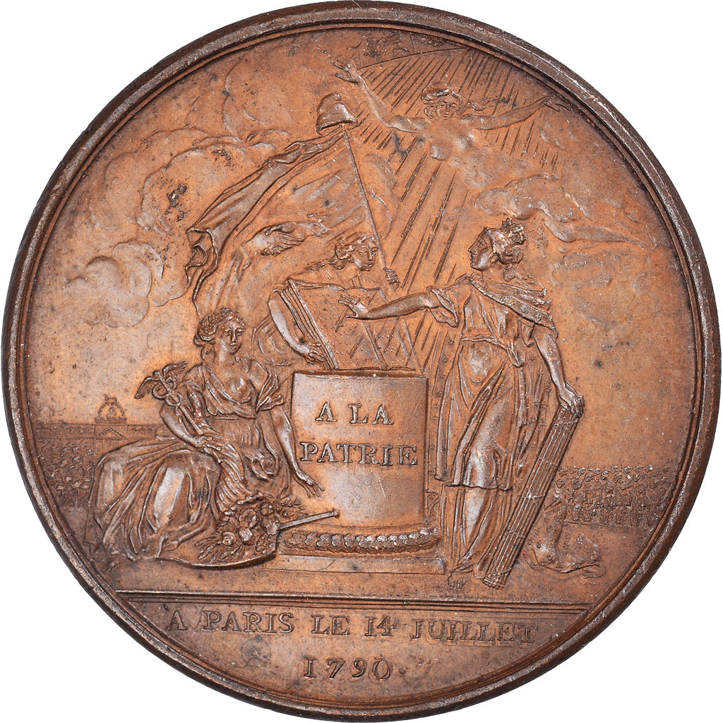 France, Medal, Confédération des Français, History, 1790, Constitution