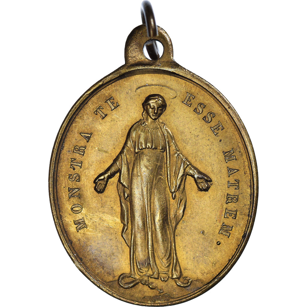 Frankrijk, Medaille, Religion, Congrégation des Enfants de Marie, PR, Tin