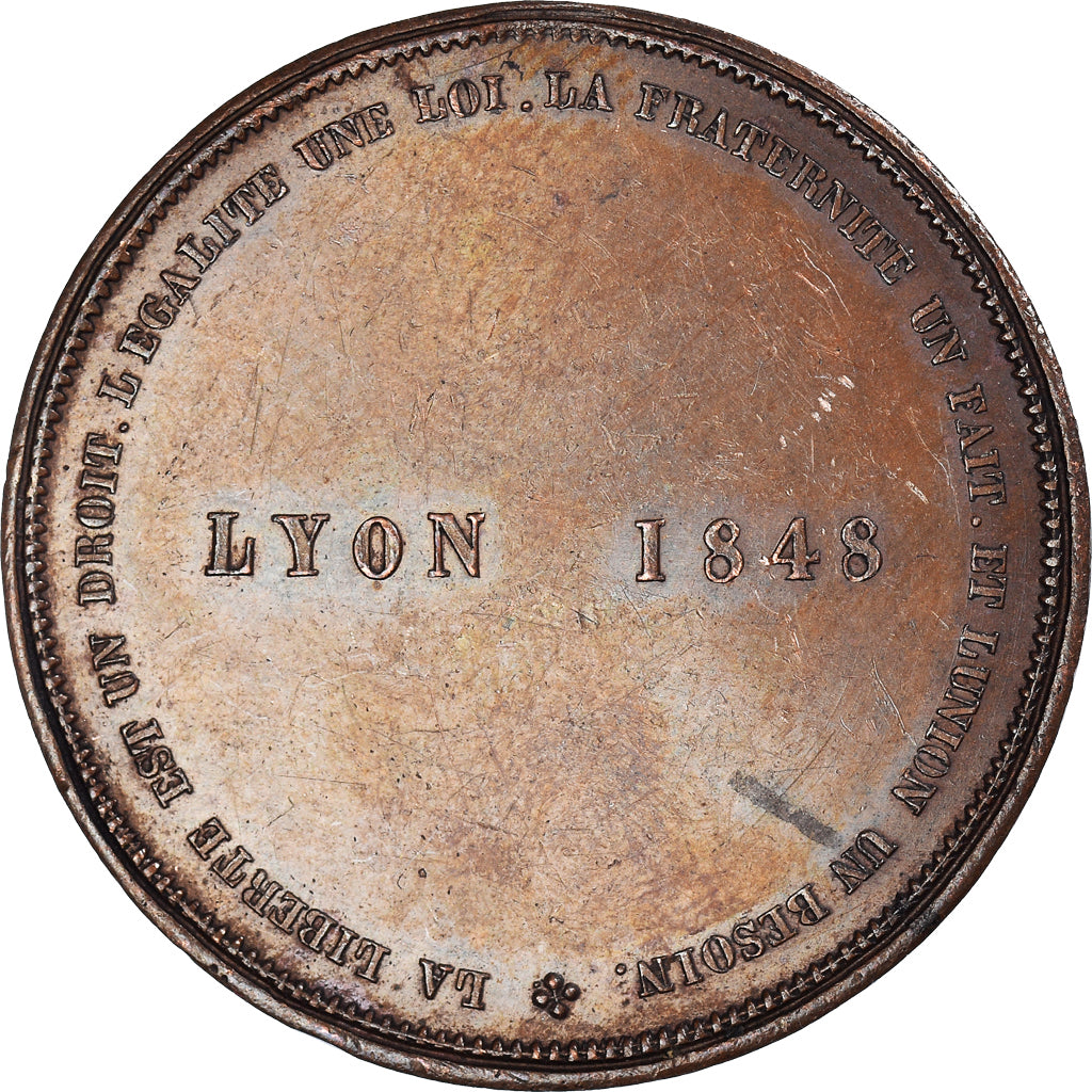 France, Jeton, Révolution de 1848, Ventre-Creux, Lyon, History, 1848, SUP