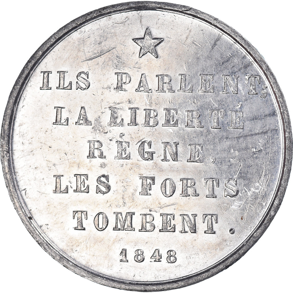 France, Médaille, Société Ouvrière Les Voraces, Deuxième République, 1848