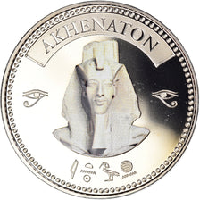 Egypt, Medal, Trésors d'Egypte, Akhenaton, History, MS(64), Copper-nickel