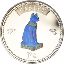 Egypt, Medal, Trésors d'Egypte, Bastet, History, MS(64), Copper-nickel