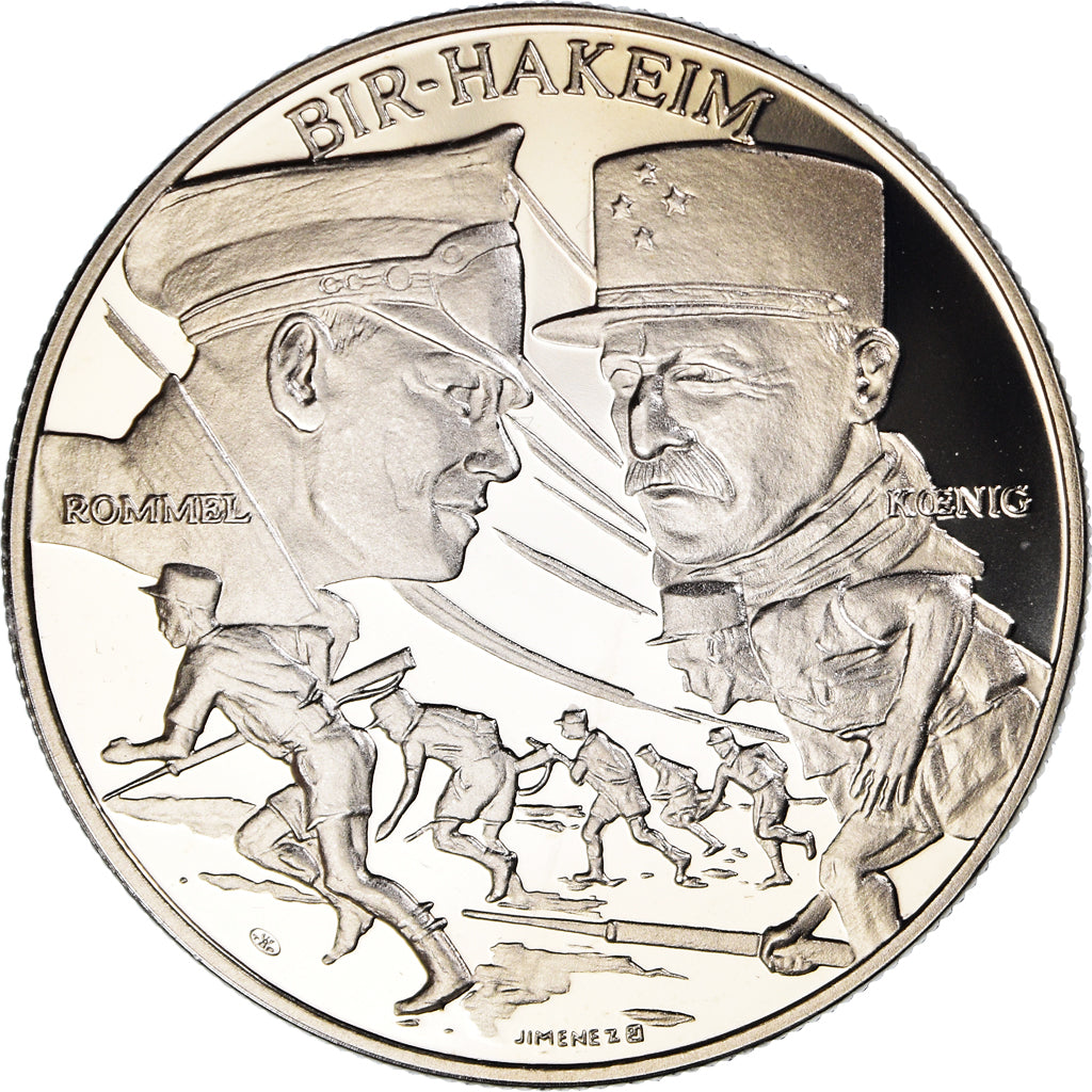 France, Medal, La Bataille de Bir Hakeim, WAR, MS(65-70), Copper-nickel