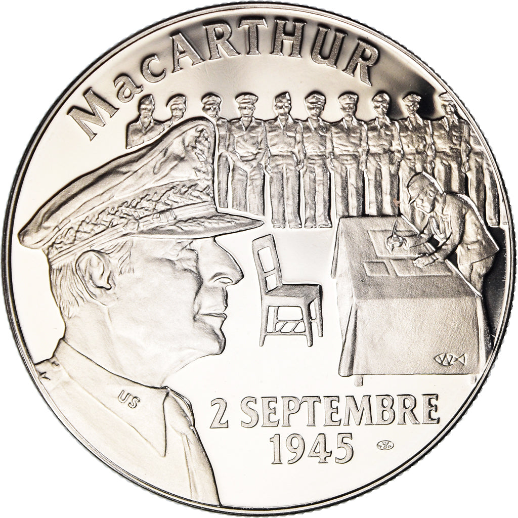 Francia, medaglia, Seconde Guerre Mondiale, Mac Arthur, WAR, FDC, Rame-nichel