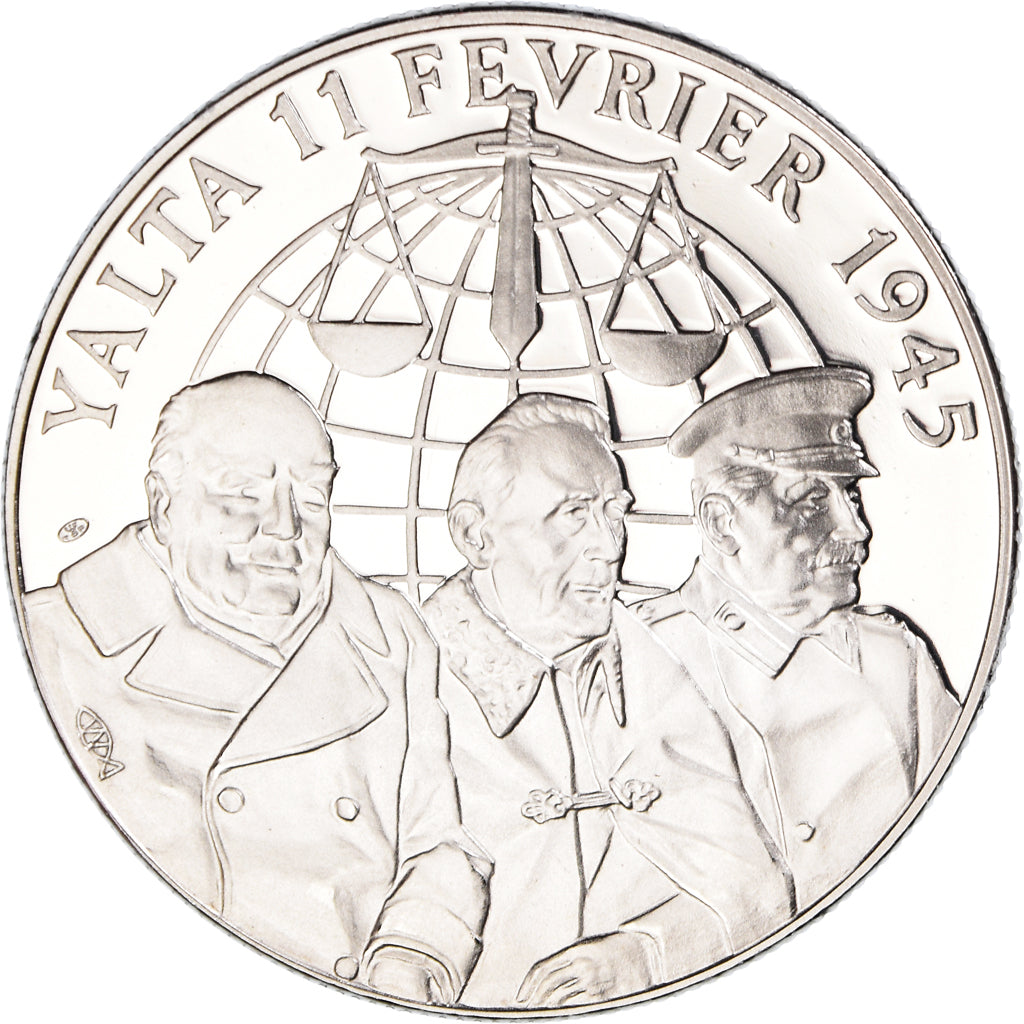 Francia, medaglia, Seconde Guerre Mondiale, Les Accords de Yalta, WAR, FDC