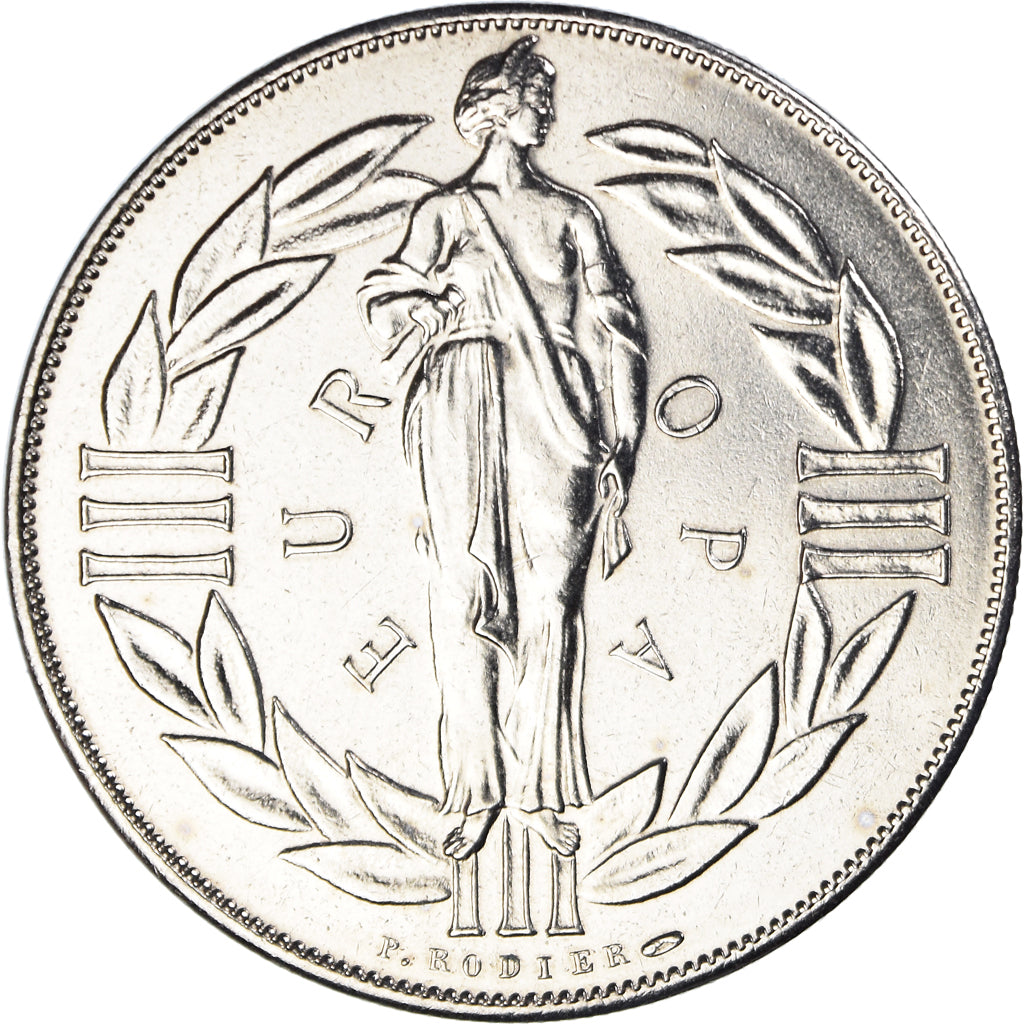 França, medalha, Ecu Europa, Politics, 1979, Rodier, MS(65-70), Cobre-níquel