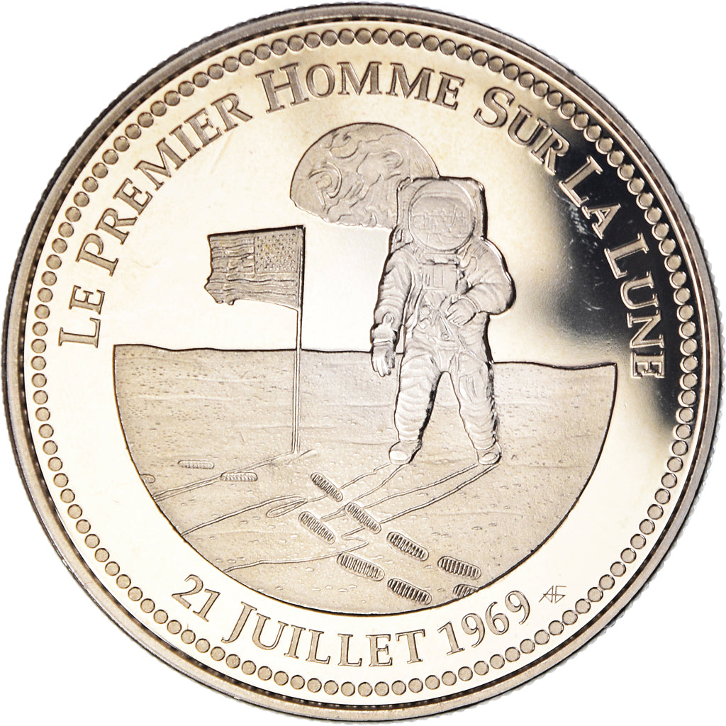 Francia, medaglia, Apollo 11, Le Premier Homme sur la Lune, Sciences &