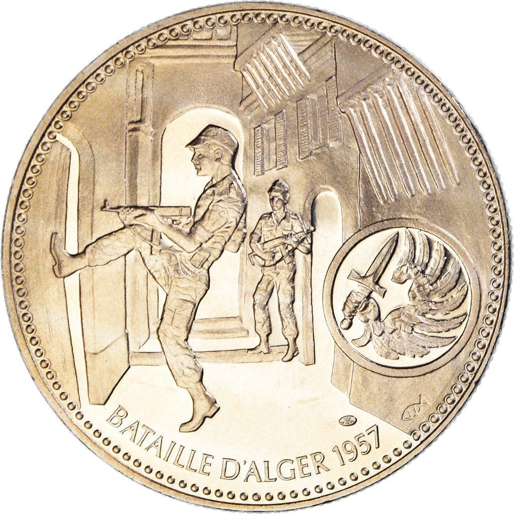France, Medal, Bataille d'Alger, WAR, MS(65-70), Copper-nickel