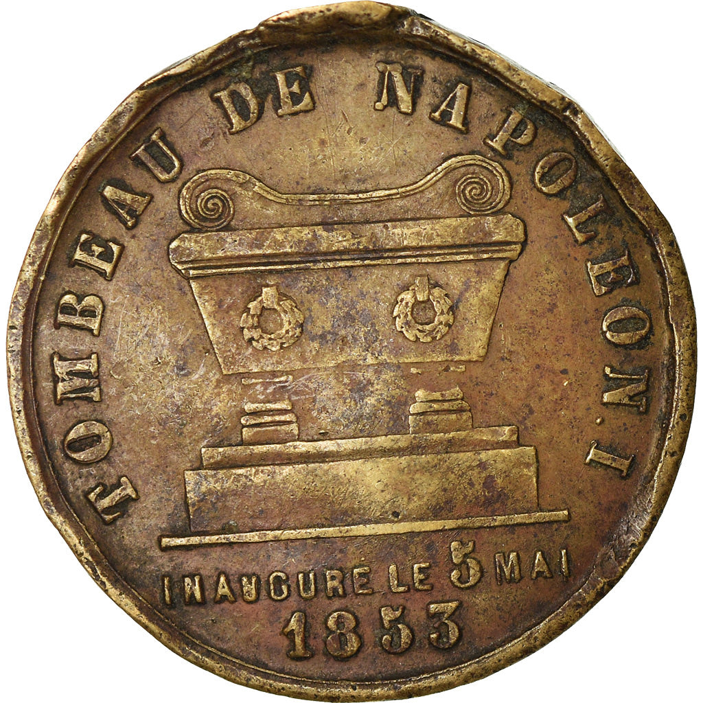 France, Medal, Inauguration du Tombeau de Napoléon Ier, 1853, VF(30-35), Copper