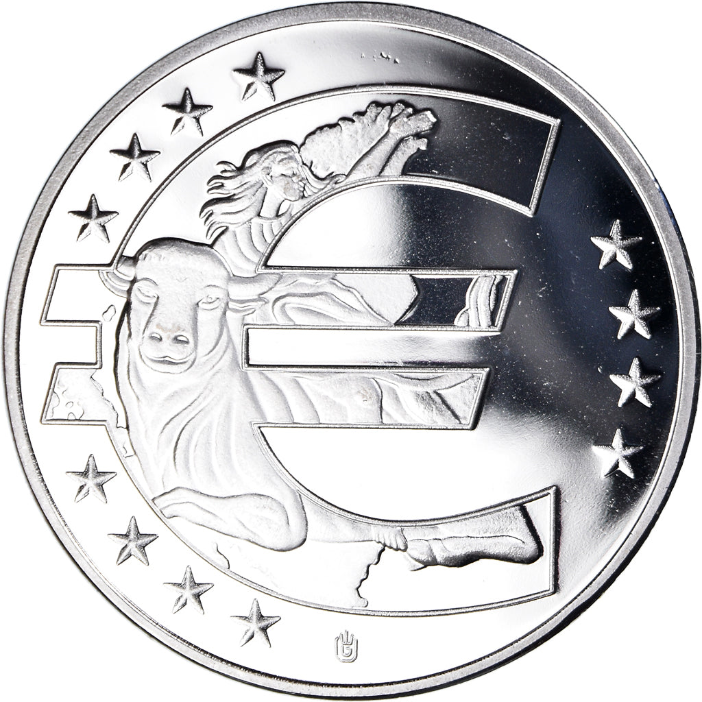 France, Médaille, 10 Ans de l'Euro, Malte, Politics, FDC, Cuivre plaqué Argent