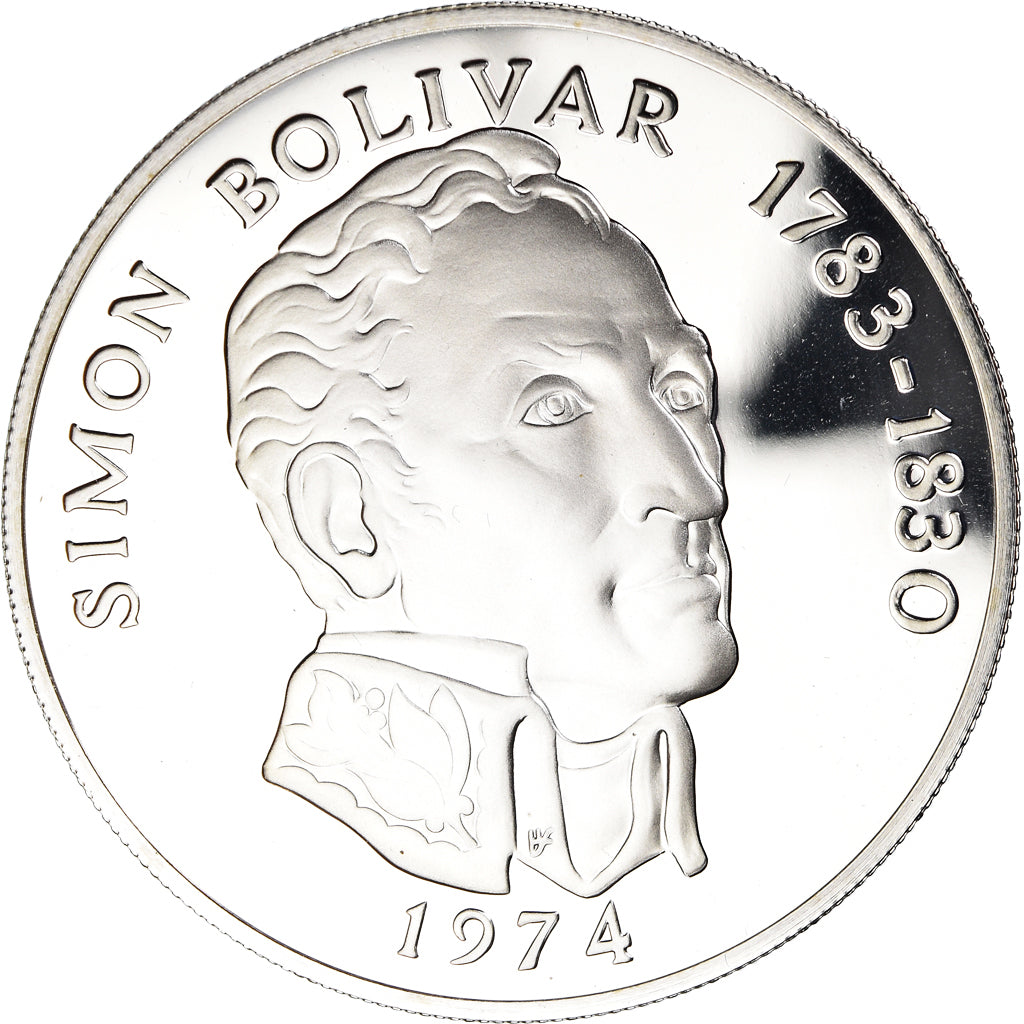 Coin, Panama, 20 Balboas, 1974, U.S. Mint, Proof, MS(65-70), Silver, KM:31