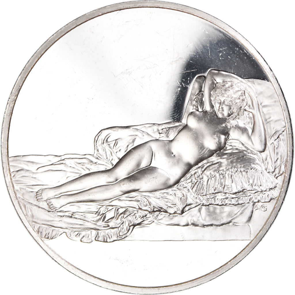 France, Médaille, La Maja Nue - Goya, Arts & Culture, SUP, Argent