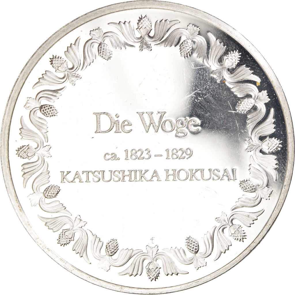 France, Médaille, La Vague de Kanagawa, Hokusai, Arts & Culture, SUP, Argent