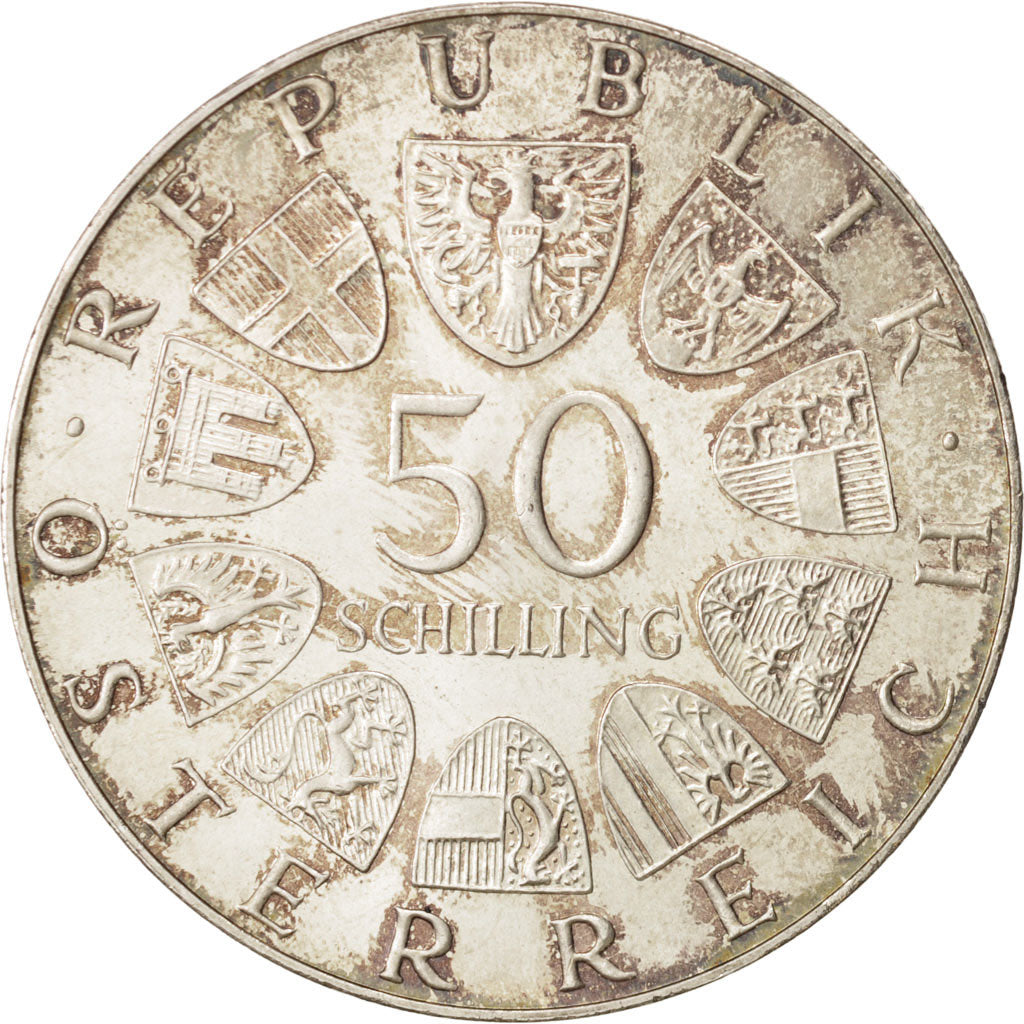 Austria, 50 Schilling, 1973, AU(55-58), Silver, KM:2916