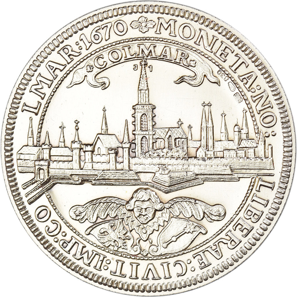 Francia, medaglia, Restrike of Thaler 1670 Colmar, History, SPL+, Argento