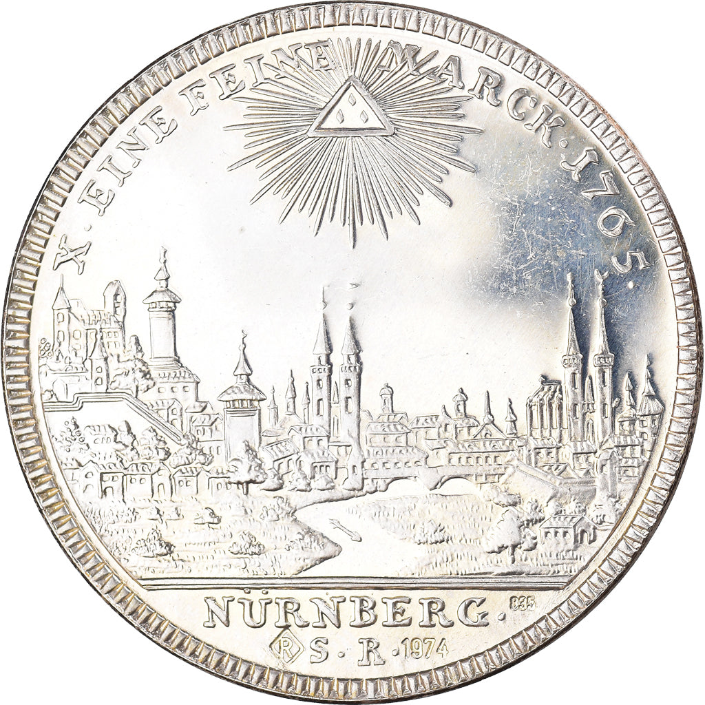 Germany, Medal, Joseph II, Thaler, Nuremberg, History, 1974, Proof, MS(60-62)