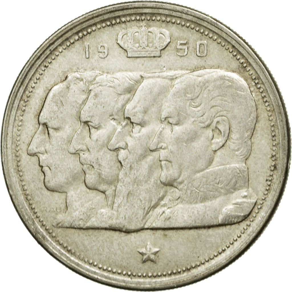 Coin, Belgium, 100 Francs, 100 Frank, 1950, EF(40-45), Silver, KM:138.1