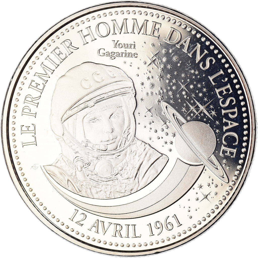 Francia, medaglia, Le Premier Homme dans l'Espace, Sciences & Technologies, FDC