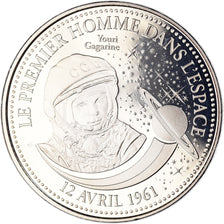 Francia, medaglia, Le Premier Homme dans l'Espace, Sciences & Technologies, FDC