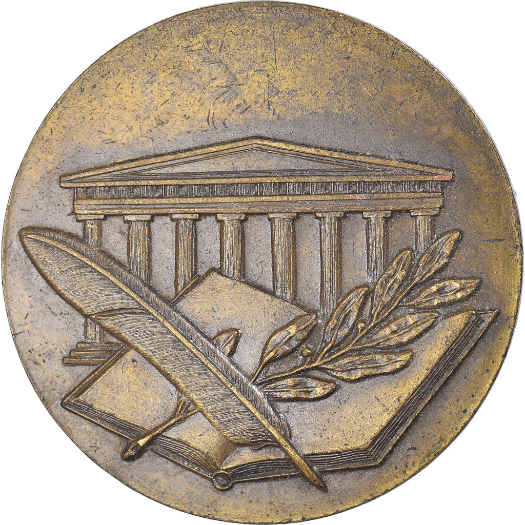 Francja, medal, cercle du Bibliophile, Sztuka i Kultura, EF(40-45), Brązowy