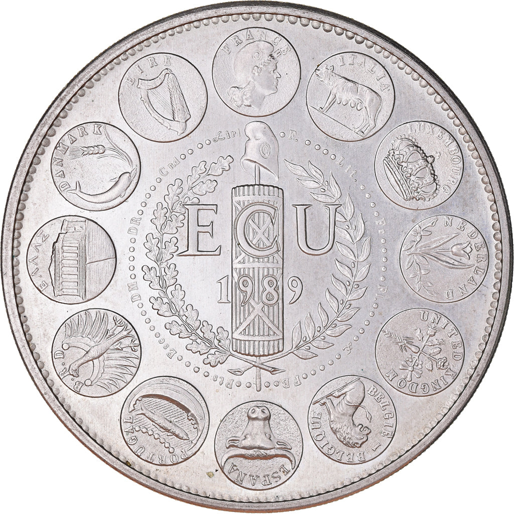 France, Médaille, Ecu Europa, Marianne, 1989, Rodier, SPL+, Argent