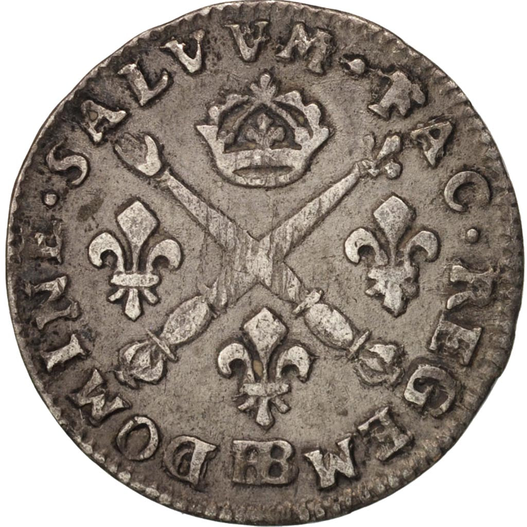 France, Louis XIV, 5 Sols aux insignes, 1703, Strasbourg, KM 337.4, Gadoury 108