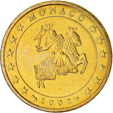 Monaco, 50 Euro Cent, 2002, Paris, MS(64), Brass, KM:172