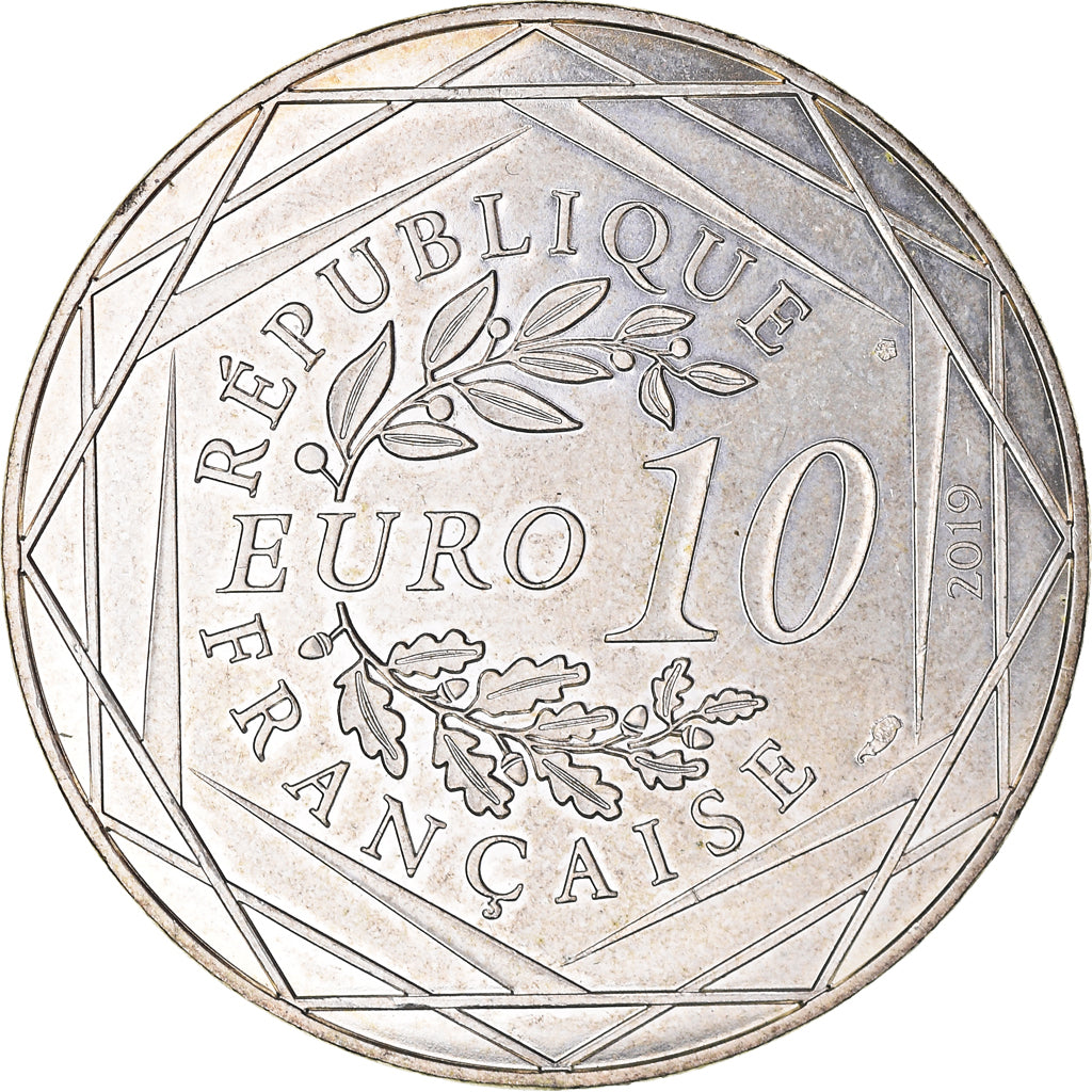 France, 10 Euro, Pièces d'Histoire, 2019, Paris, Les Templiers, SPL+, Argent