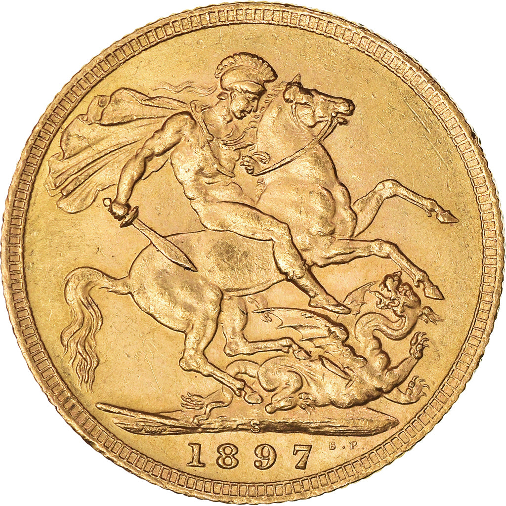 Coin, Australia, Victoria, Sovereign, 1897, Sydney, AU(55-58), Gold, KM:13