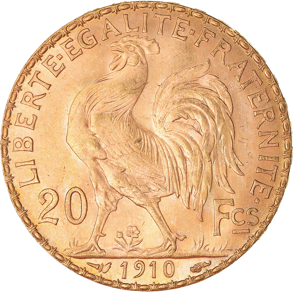 Coin, France, Marianne, 20 Francs, 1910, Paris, MS(64), Gold, KM:857