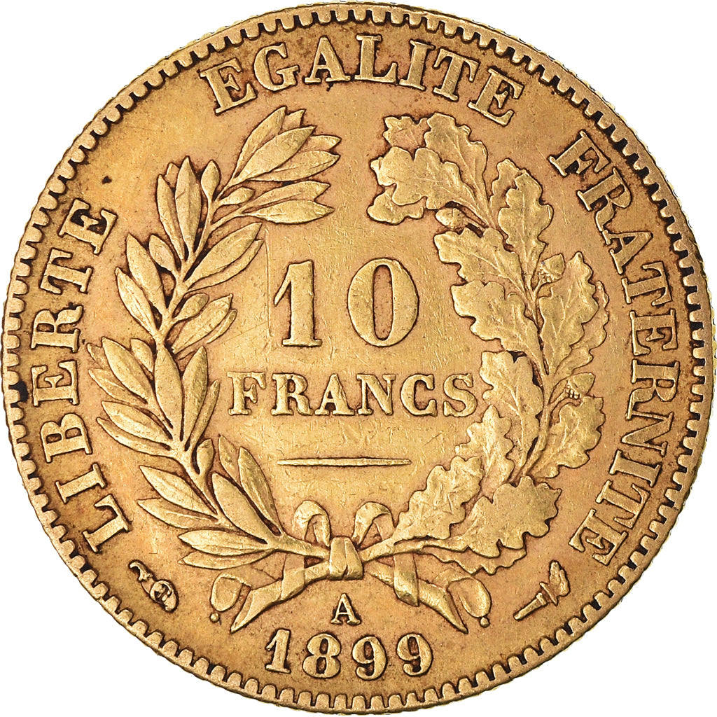 Monnaie, France, Cérès, 10 Francs, 1899, Paris, TTB+, Or, KM:830, Le