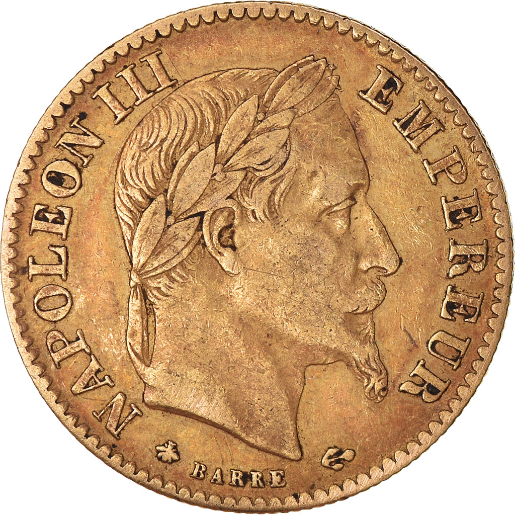 Münze, Frankreich, Napoleon III, 10 Francs, 1868, Paris, S+, Gold, KM:800.1