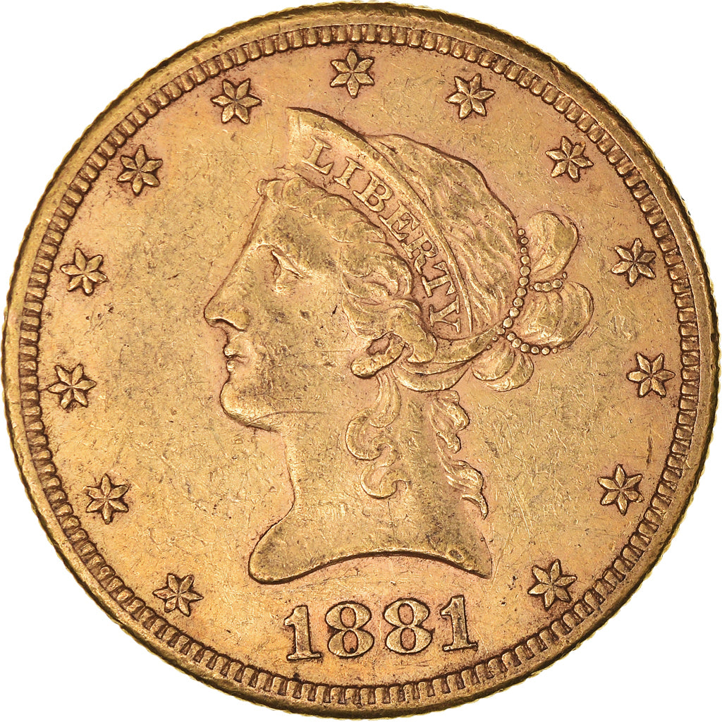 Coin, United States, Coronet Head, $10, Eagle, 1881, U.S. Mint, San Francisco