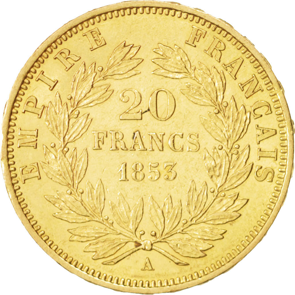Monnaie, France, Napoleon III, Napoléon III, 20 Francs, 1853, Paris, TTB+, Or
