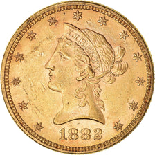 Coin, United States, Coronet Head, $10, Eagle, 1882, U.S. Mint, Philadelphia