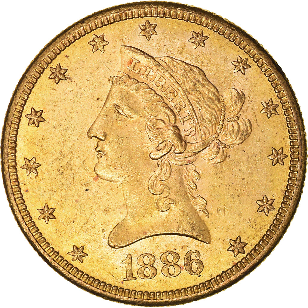 Coin, United States, Coronet Head, $10, Eagle, 1886, San Francisco, AU(55-58)