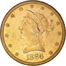 Coin, United States, Coronet Head, $10, Eagle, 1886, San Francisco, AU(55-58)